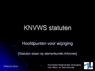 knvws statuten