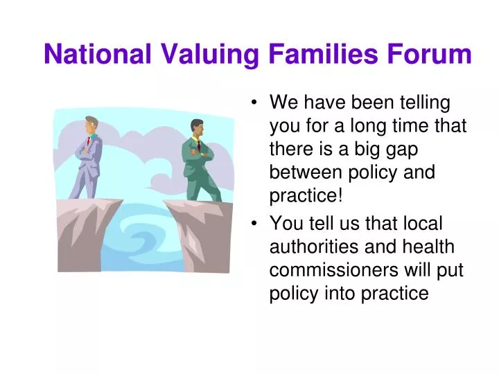 national valuing families forum