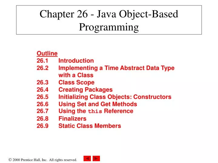 chapter 26 java object based programming