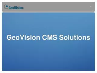 GeoVision CMS Solutions