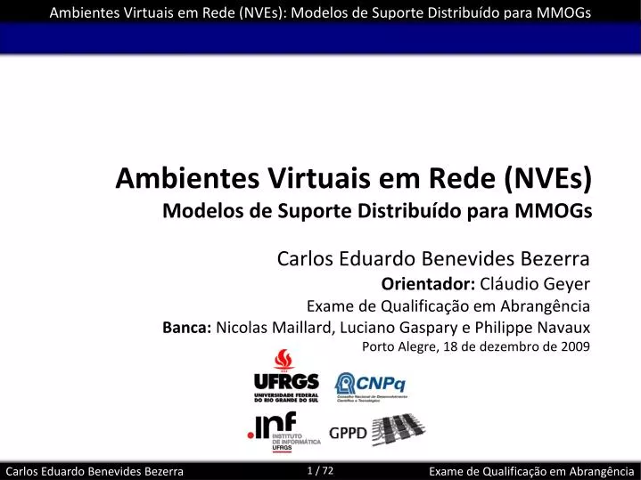 ambientes virtuais em rede nves modelos de suporte distribu do para mmogs