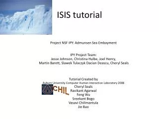 ISIS tutorial