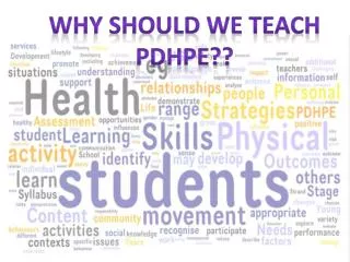 Why should we teach PDHPE??
