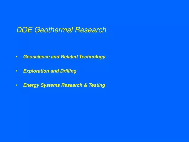 doe geothermal research