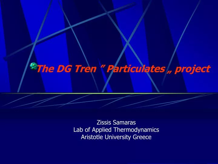 the dg tren particulates project