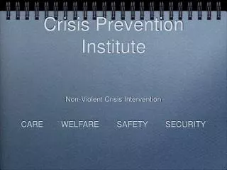 Crisis Prevention Institute