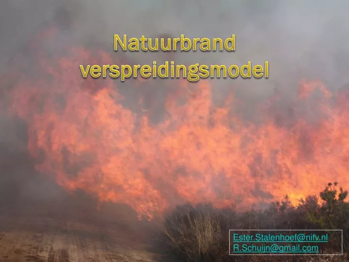 natuurbrand verspreidingsmodel