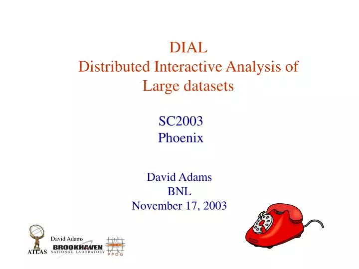 dial distributed interactive analysis of large datasets