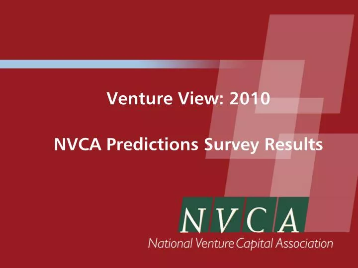 venture view 2010 nvca predictions survey results