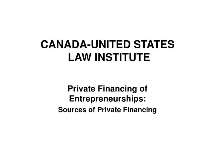 canada united states law institute