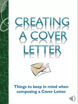Creating A Cover Letter