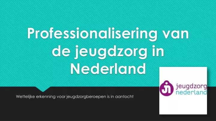 professionalisering van de jeugdzorg in nederland