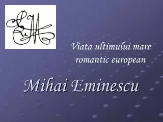mihai eminescu
