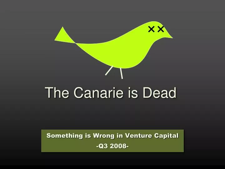 the canarie is dead