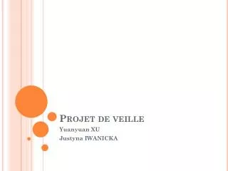 projet de veille