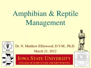 Amphibian &amp; Reptile Management