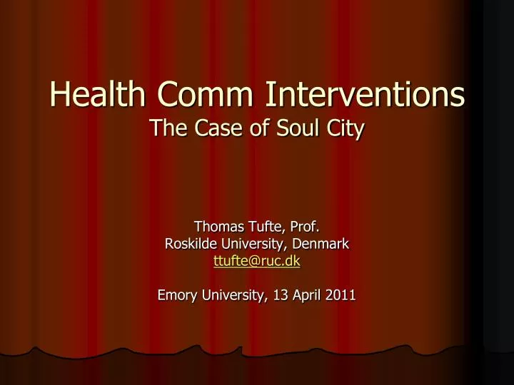 health comm interventions the case of soul city
