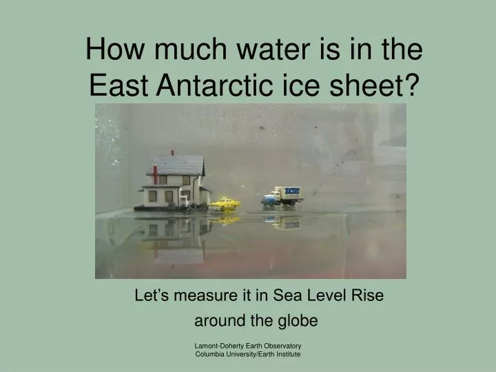 how much water is in the east antarctic ice sheet