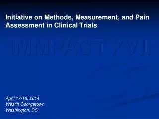 Initiative on Methods, Measurement, and Pain Assessment in Clinical Trials
