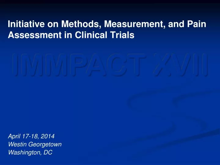 initiative on methods measurement and pain assessment in clinical trials