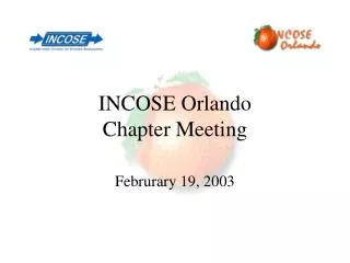 INCOSE Orlando Chapter Meeting
