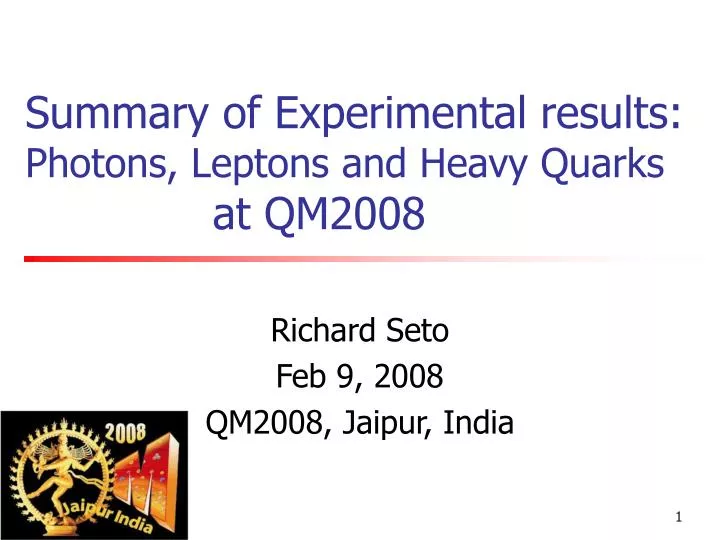 summary of experimental results photons leptons and heavy quarks at qm2008