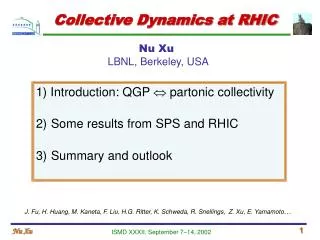 Collective Dynamics at RHIC