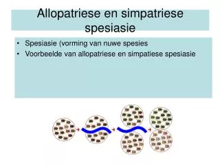 allopatriese en simpatriese spesiasie