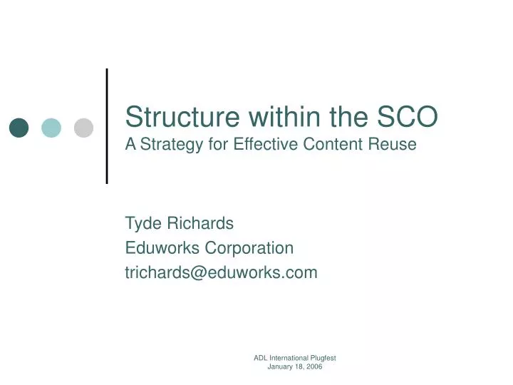structure within the sco a strategy for effective content reuse