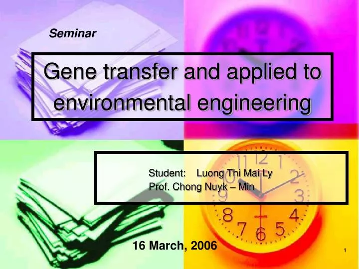 gene transfer and applied to environmental engineering