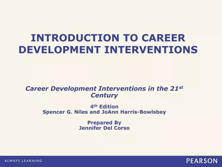 introduction to career development interventions