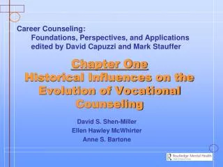 Chapter One Historical Influences on the Evolution of Vocational Counseling