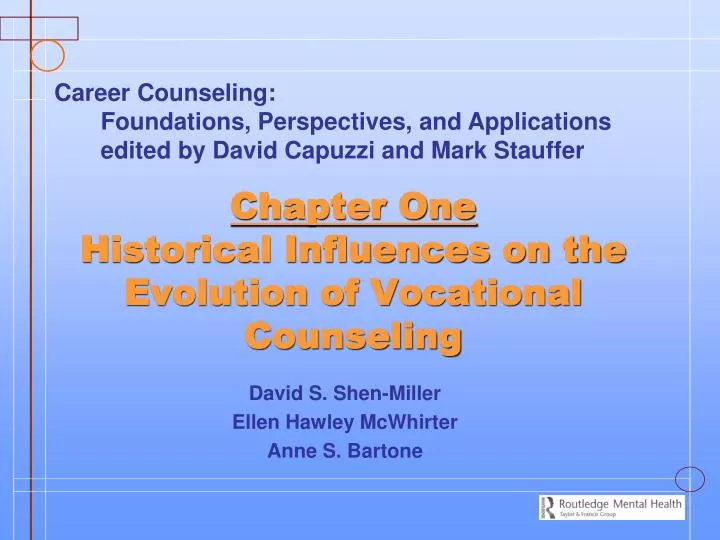 chapter one historical influences on the evolution of vocational counseling
