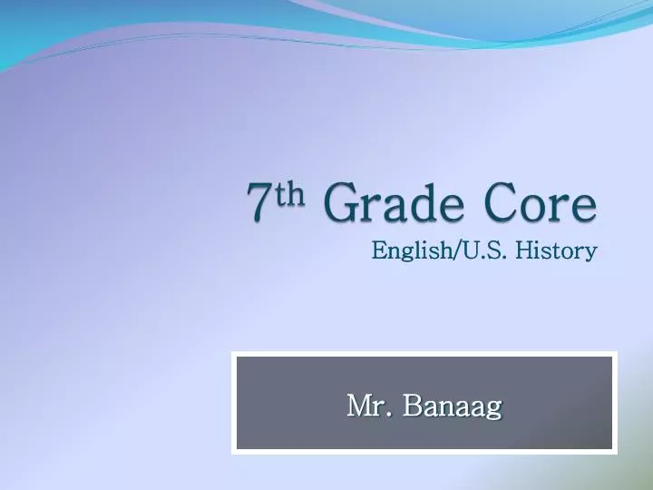 7 th grade core