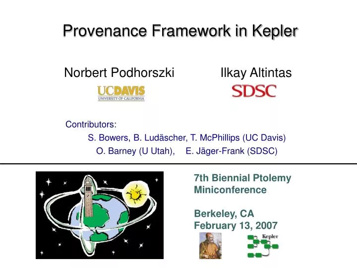 provenance framework in kepler