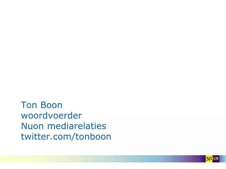 ton boon woordvoerder nuon mediarelaties twitter com tonboon