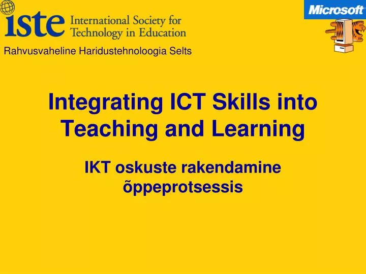 integrating ict skills into teaching and learning
