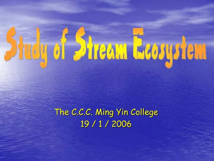 the c c c ming yin college 19 1 2006