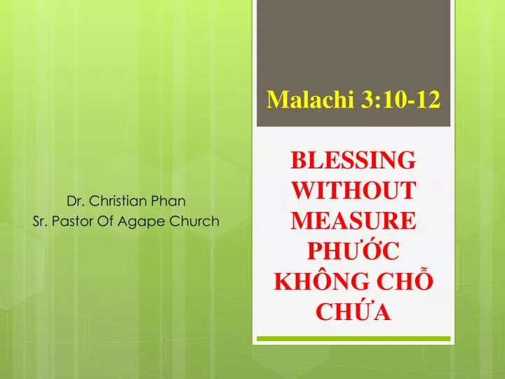 malachi 3 10 12 blessing without measure ph c kh ng ch ch a