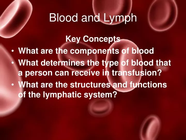 blood and lymph