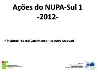 a es do nupa sul 1 2012