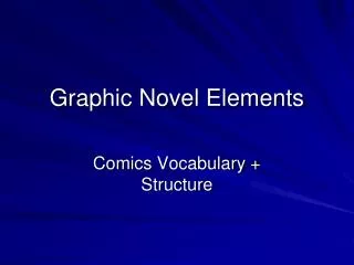 Graphic Novel Elements