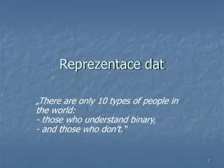 reprezentace dat
