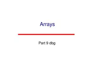 Arrays