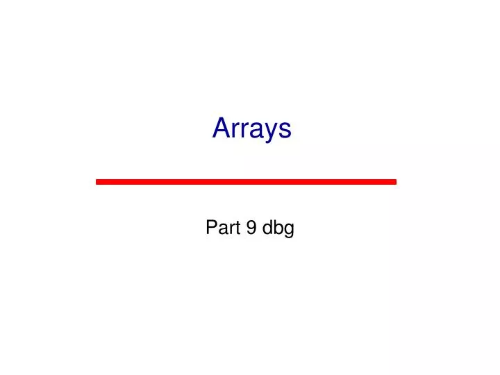 arrays