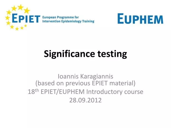 significance testing