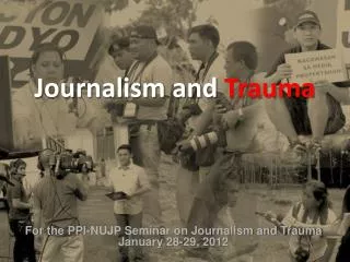 Journalism and Trauma