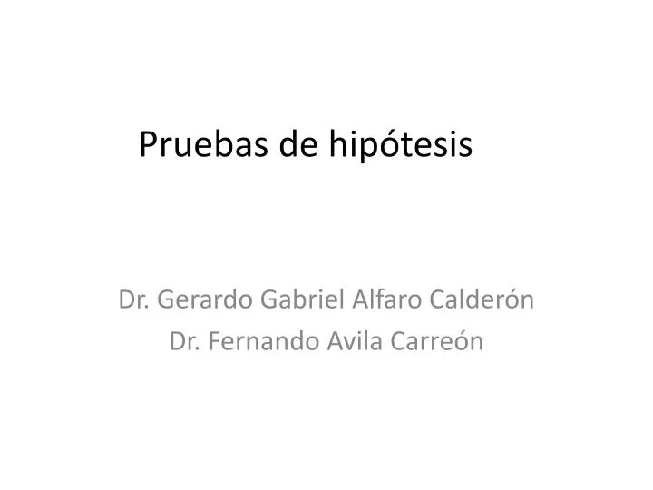 pruebas de hip tesis