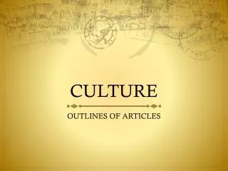 culture