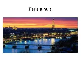 paris a nuit